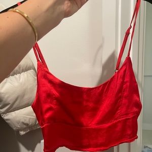 JAGGER&STONE red silk crop